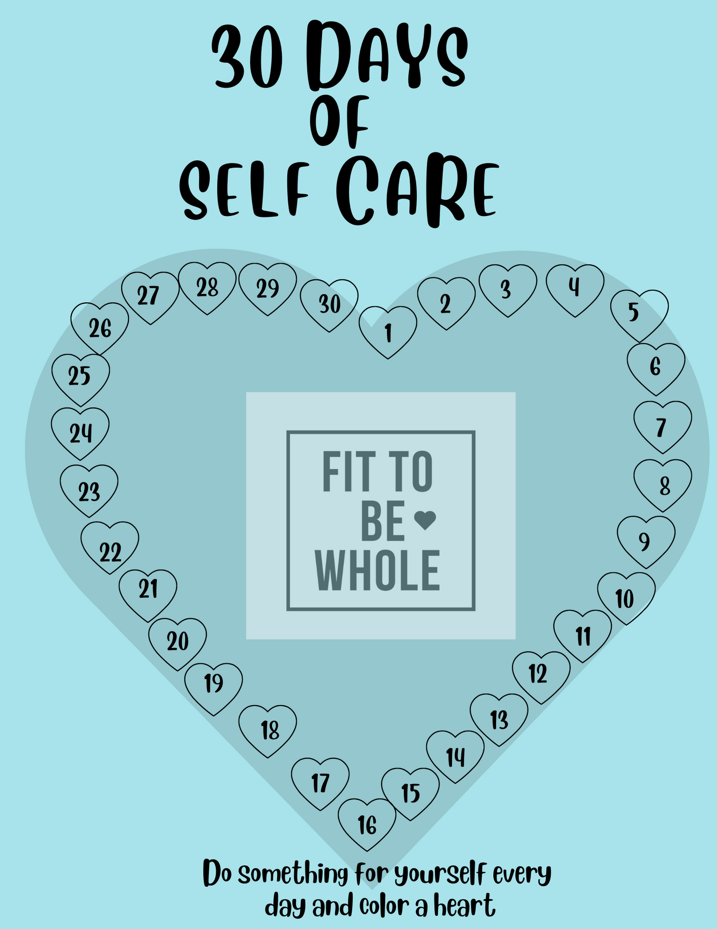 DIGITAL 30 DAY SELF CARE TRACKER